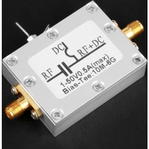 Coaxial RF Bias Tee 10MHz-6GHz Bias Tee 10MHz-6GHz Broadband Radio Frequency Microwave Coaxial Bias