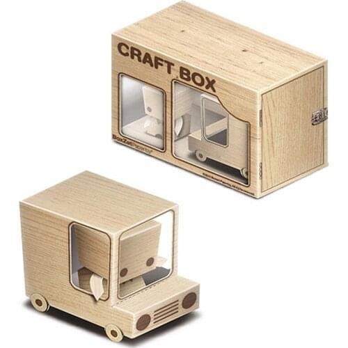 Craft Van Car Box Cubee Ornaments Folding Cutting Cute Mini 3D Paper Model Papercraft DIY Kids Adult Handmade Craft Toys ER-031