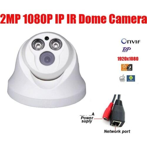 Free Shipping 2MP 3mp h.265 IP Dome camera 2pcs Array LED 1080P CMOS HD Infrared Night Vision CCTV IP Camera IP CAM