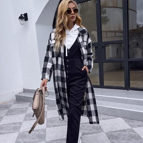 LeFifino Women's Plaid Coats