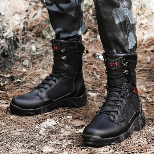 Hot Sale Waterproof Breathable Combat Boots for Men Warm Army Boots Comfortable Security Boots Winter Military Boots