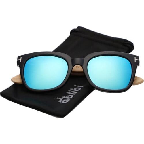 Ablibi Mens Unique Bamboo Sunglasses Polarized Ladies' Bamboo Wood Sun Glasses in Bamboo Tube oculos de sol masculino with Box