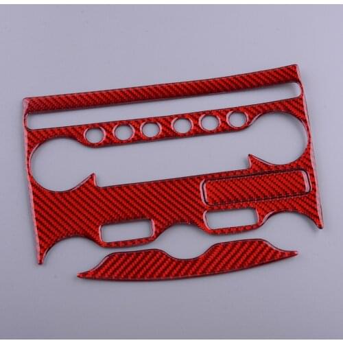 3Pcs AC CD Panel Frame Cover Trim Sticker Fit For Nissan 370Z 2009 2010 2011 2012 2013 2014 2015 2016 2017 2018 2019 2020