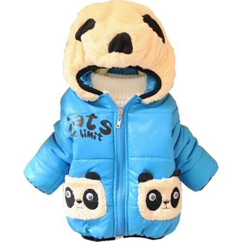 New Baby Girls Boys Jacket Kids Winter Cartoon Bear Cotton Keeping Warm Coat Chirdren Lovely Hoodies Vest
