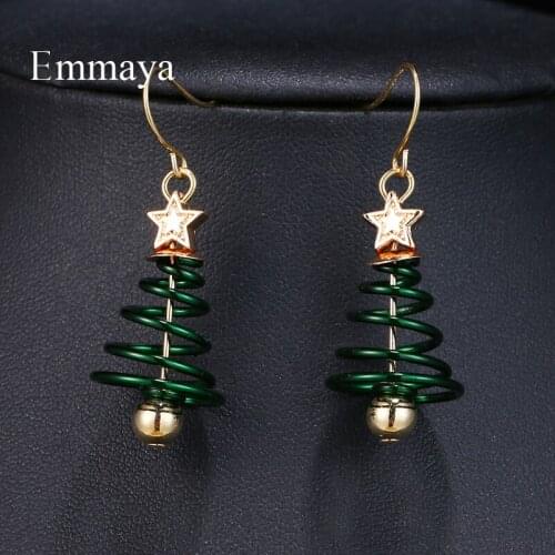 Emmaya Charming Christmas Tree Women Blessed Hanging Earring Cute Present Fashion Statement In Holiday