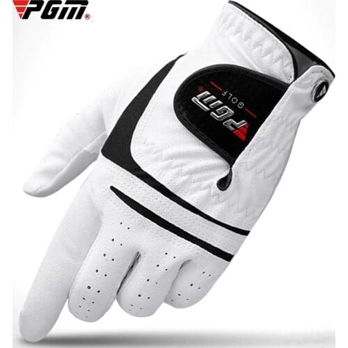 PGM GOLF GLOVES SHEEPSKIN GENUINE + PU LEATHER GLOVE LEFT RIGHT HAND 1 PC WITH GOLF BALL MARKER FREE SHIPPING DROPSHIPPING