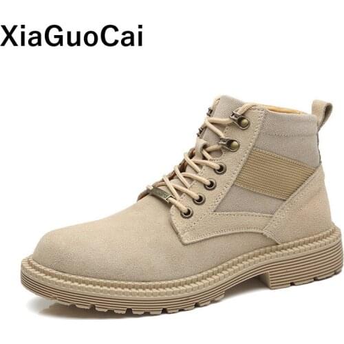 Plush Men Boots Autumn Winter Warm Man Shoes With Fur High Top Genuine Leather Male Desert Boots High Quality Mans Footwear 2021