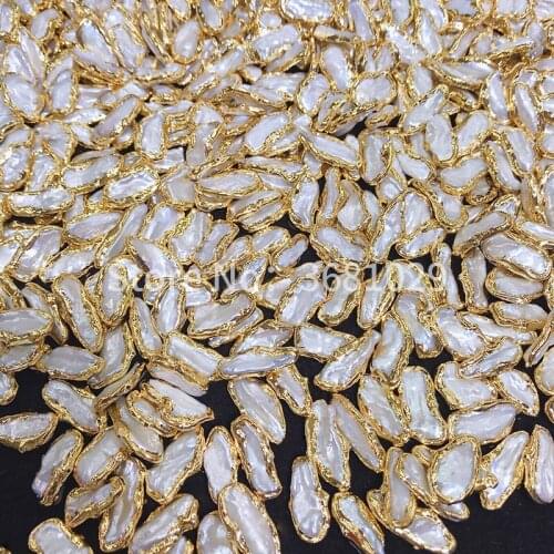 Simple atmosphere, fashionable round pearls, golden partition pearls