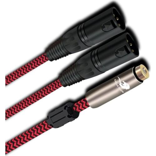Stereo 3.5mm Female to Dual XLR Male Audio Extension Cable Mixer Amplifier Headphone Shielded Cord wire 1m 2m 3m 5m