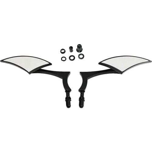 Universal Aluminum Alloy Blade Motorcycle Rear View Side Mirrors Bar End Mirrors for Harley Cruiser Bobber Chopper