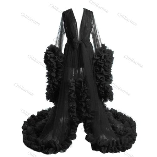 Womens Sexy Bathrobe Lingerie Tulle Gown Nightgown Bathrobe Nightgown Bridal Gown Wedding Bespoke