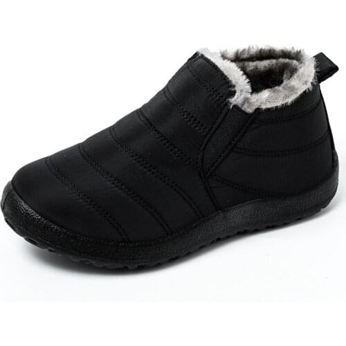 Winter Men Shoes For Men Boots Thick Fur Warm Ankle Boots For Men Footwear Waterproof Snow Boots Botas Shoes Man Unisex