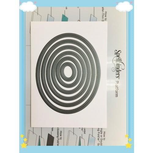 0003 Double stitched oval set Die cutting plate metal die cuts for card making paper cutting dies Craft dies Big Nesting Dies