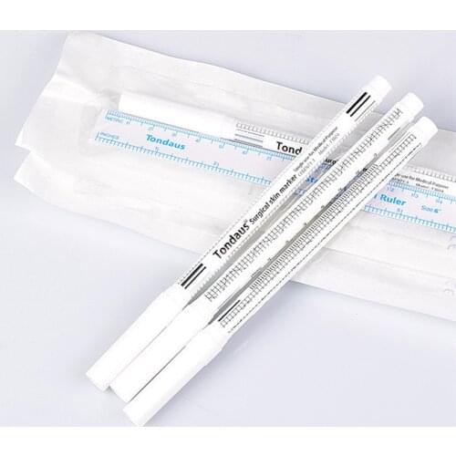 1Set White Surgical Eyebrow Tattoo Skin Marker Pen Tools Microblading Accessories Tattoo Marker Pen Permanent Makeup Tool