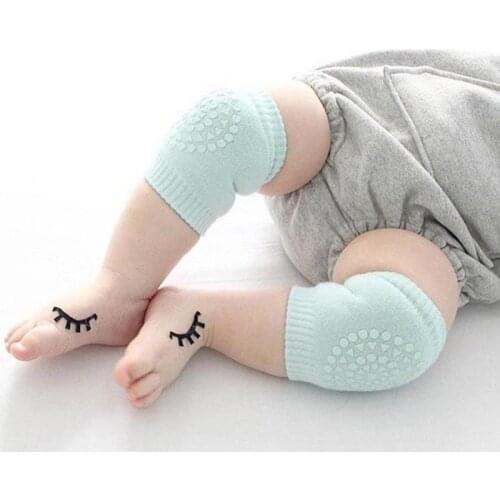 JOCESTYLE 1 Pair Baby Toddler Thicken Breathable Antiskid Crawl Kneepads Baby Knee Pads Protector Soft Terry Crawling Leg Warmer