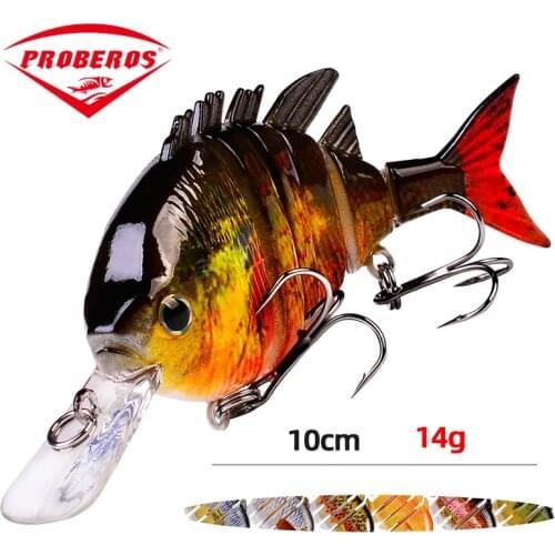 1PCS Fishing Baits Trolling Swim Minnow Wobbler Multi-section Hard Bait100mm14g Artificial Crankbait JerkBait Fishing tackleLure
