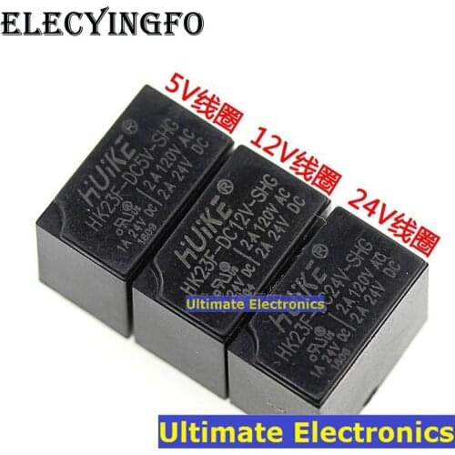 10pcs HK23F-DC5V-SHG HK23F-DC12V-SHG HK23F-DC24V-SHG 2A 5V 12V 24V 0.2W Relays