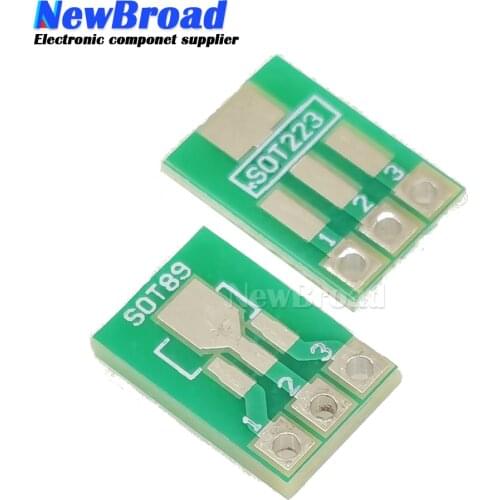 20pcs SOT89 SOT-89 SOT-223 SOT223 to DIP PCB Transfer Board DIP Pin Board Pitch Adapter keysets