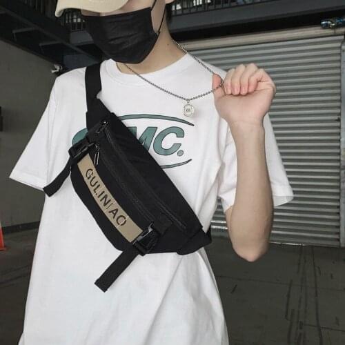 2020 Sports Chest Bag Man Waist Bags Phone Pouch Anti Theft Crossbody Bag Men Belt Pack Unisex Nylon Casual Hip Waist Pack