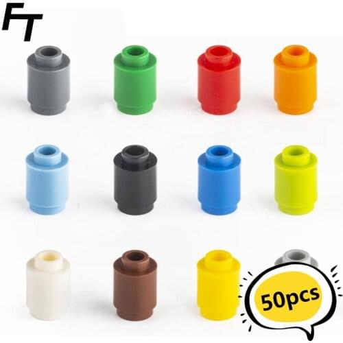 20pcs Bulk Small Particle 3062 MOC Building Block 1x1 Cylindrical Accessories Building Block Castle Toys