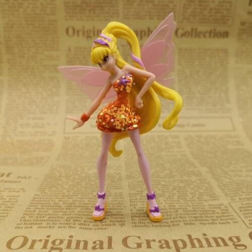 6PCS 8cm Genuine Disney Princess wonderful fairy fairy little Dingdang Flower Fairy Doll Toy Collection accessories gift for kid