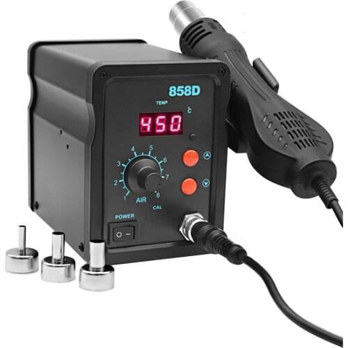 858D 700W BGA Rework Solder Station Soldering Hot Air Gun Heat Air Gun Station For SMD SMT Welding Repair 220V 858
