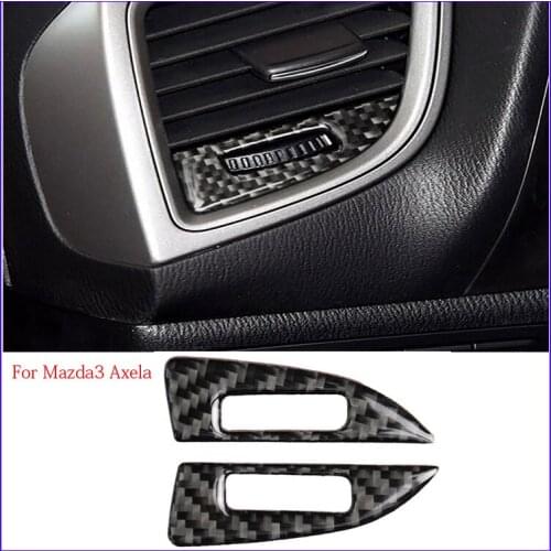 Car Air conditioner vent sticker For Mazda3 Axela 2014-2018modified carbon fiber interior sticker air conditioner outlet sticker