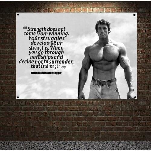 Workout Bodybuilding Banners Gym Man Muscular Body Flags Wall Decor Sign Motivational Poster Wall Art Canvas Painting Stickers