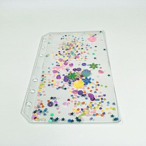 Data Book Replacement Color Index Page Handbook Transparent A6 Six-hole PVC Spacer Colorful Shell Love Replacement