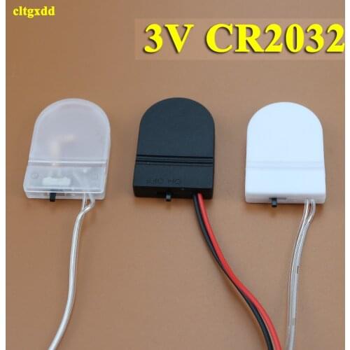 100Pcs CR2032 Button Coin Cell Battery Socket Holder Case Cover With ON/OFF Switch 3V x1 6V battery Storage Box