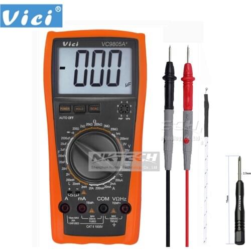 VICI Digital Multimeter VC9805A+ LCR Meter Temperature Inductance Capacitance Frequency Ohmmeter AC DC Volt Amp Voltmeter Diode