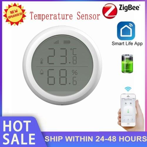 Tuya ZigBee Smart Home Temperature And Humidity Sensor With LCD Screen With Remote Control Smart Home need gateway