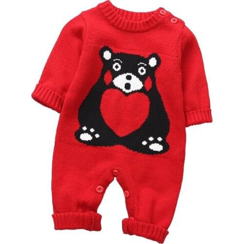 Baby Rompers Newborn 3d Cartoon Jumpsuit Overall Long Sleeve Baby Boys Clothes Autumn Knitted Girls Baby Casual Clothes