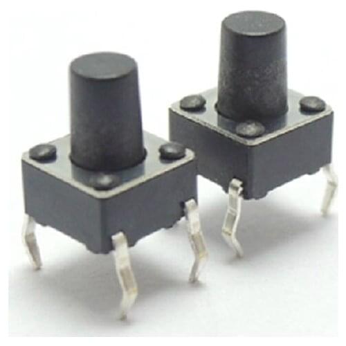 Imported shrapnel 6*6*9MM High Tact Switch Vertical Copper Foot Button 6X6x9MM High Temperature