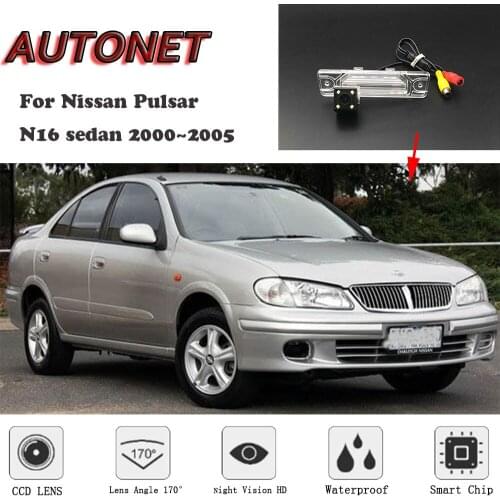 AUTONET HD Night Vision Backup Rear View camera For Nissan Pulsar N16 sedan 2000~2005 CCD/license plate Camera or Bracket