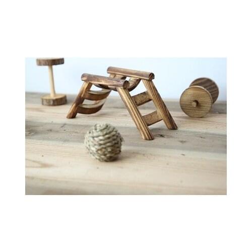 Hamsters Birds Ladder Bridge Wooden Toy Bridge Small Pet Products Decoration Accessories Hamster Toys Guinea Pig Accessories