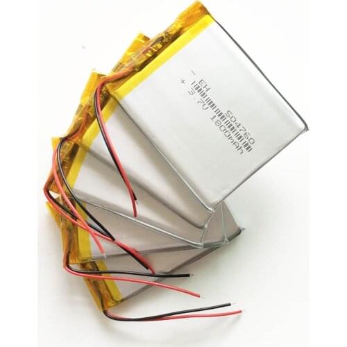 5 x 504760 3.7V 1800mAh li polymer lithium lipo rechargeable battery for MP3 GPS navigator DVD power bank Tablet PC PAD Speaker