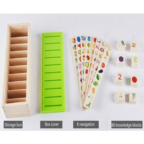 Mathematical Knowledge Classification Cognitive Matching Kids Montessori Early Educational Learn Toy Wood Box Gifts for Children