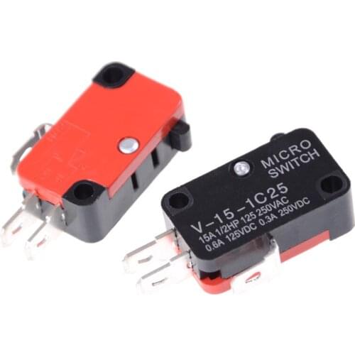 5pcs/lot 250V 16A Microwave Oven Door Arcade Cherry Push Button V-15-1C25 SPDT 1 NO 1 NC Micro Switch