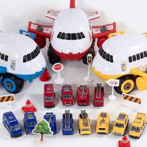 DIY Simulation plane Track alloy cars Childrens Toy Aircraft Kids Airliner Toy trucks vehicles kids eduction gift