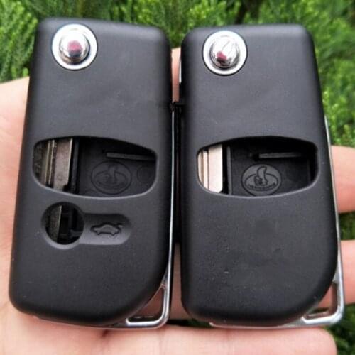 DAKATU 2/3 Buttons Blank Modified Flip Folding Remote Key Shell Case for Mitsubishi ASX GRANDIS Outlander LANCER-EX Right BLADE