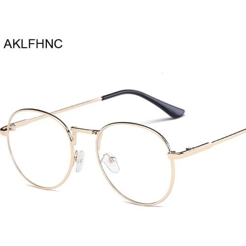 Fashion Clear Glasses Frame For Women Men Vintage Round Eye Glasses Female Plastic Transparent Optical Glasses Frames