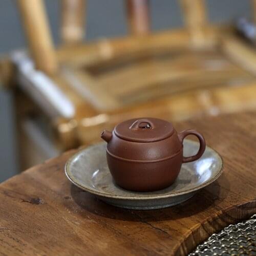 Monohydrate hall yixing recommended kung fu tea pot manual clear ship bottom tank bead pu 'er tea tea set 130 ml