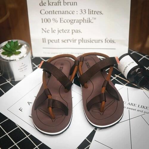 New summer men 39 s sandals hollow lightweight breathable casual gladiator rope for mens roman knit shoes black beach close toe