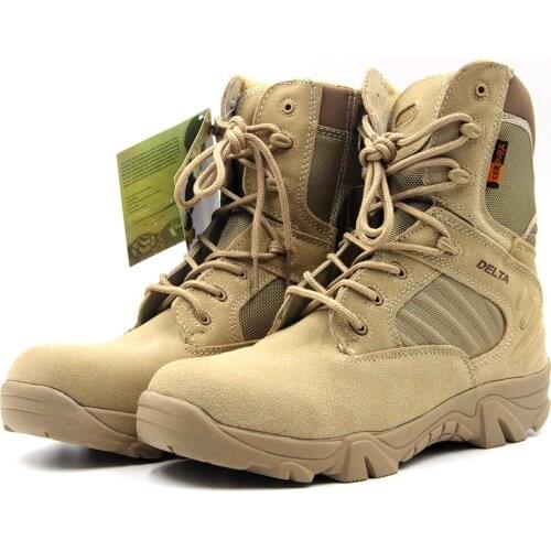 2019 Autumn Men Military Boots Quality Special Force Tactical Desert Combat Ankle Boats Army Work Shoes Leather Safety Boots