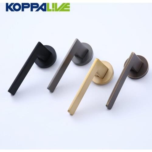 KOPPALIVE European Style Simple Decoration Brass Mortise Door Lock Set Lever Door Pull Handle