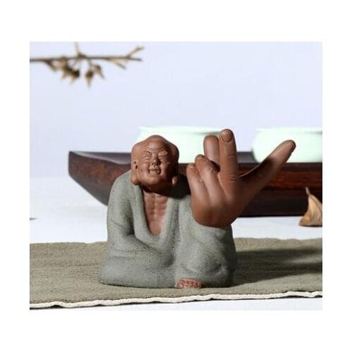 New style exquisite purple grit tea pets buddha in my heart Chinese bergamot guanyin best wishes for family