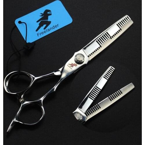 440C 6.0 inch Japan No trace Double-sided tooth Scissors Hairdressing Seamless Scissors Thinning Barber Shears Salon Tools