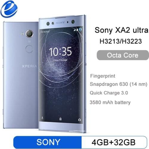 Sony Xperia XA2 Ultra H3223/H3213 Original Unlocked GSM LTE Android Octa Core 4GB RAM 32GB ROM 6.0" 23MP&Dual 16MP