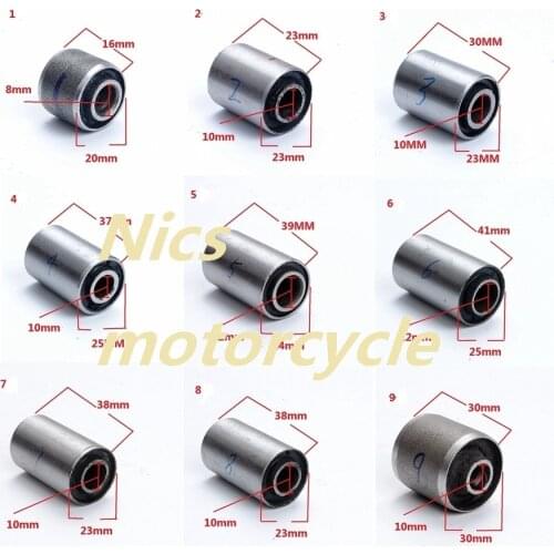 A pair off-road motorcycles ATV rear rocker flat fork cushion rubber sleeve Control Arm Bushings Electric Motorcycle